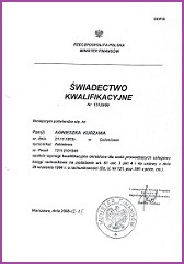 Świadectwo kwalifikacyjne